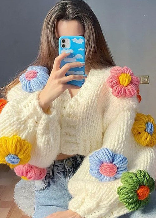 Y2K Flower Cardigan