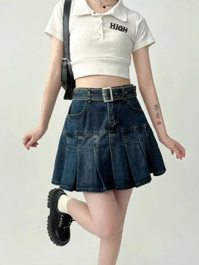 Y2K Mini Jean Skirt