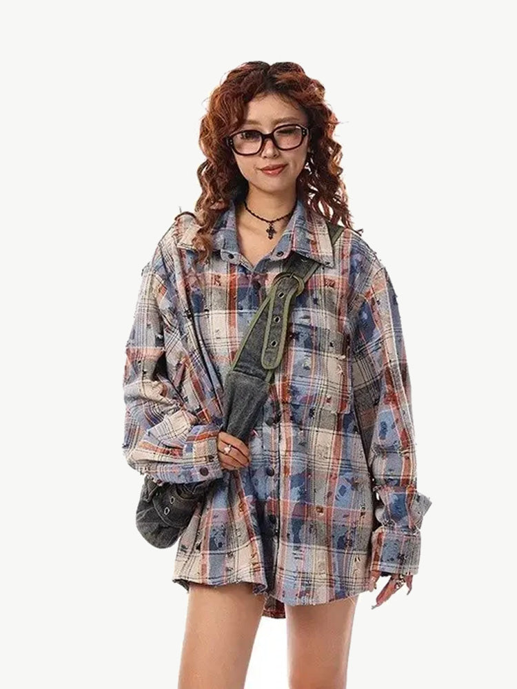 Y2K Plaid Shirt