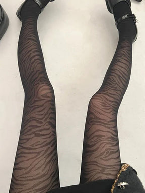 Y2K Zebra Tights