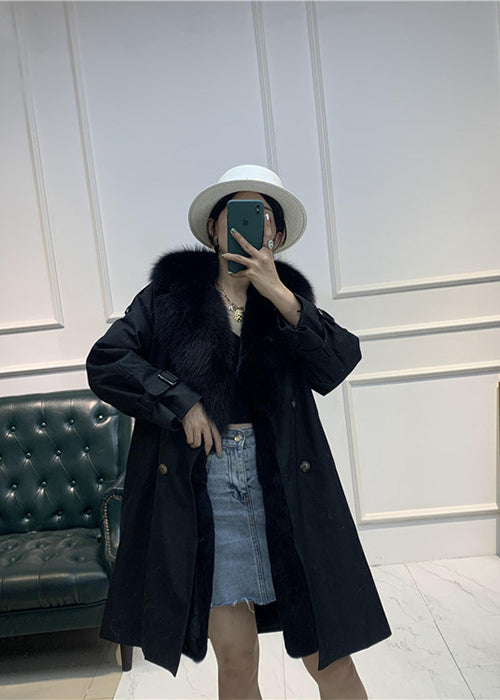 2000s Fur Coat Black