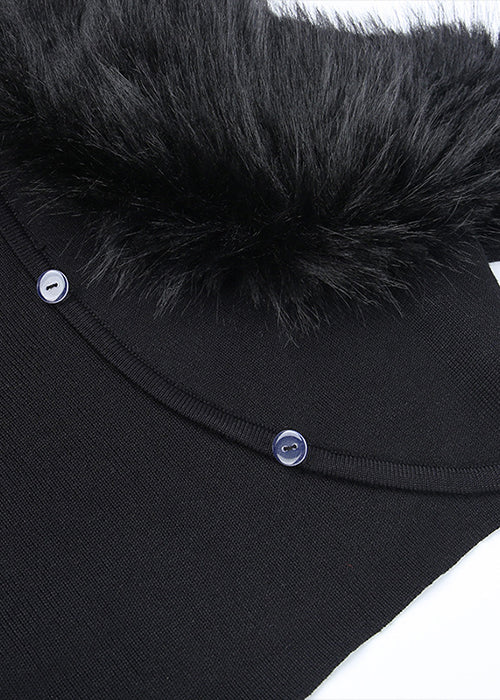 Black Fur 2000s Cardigan