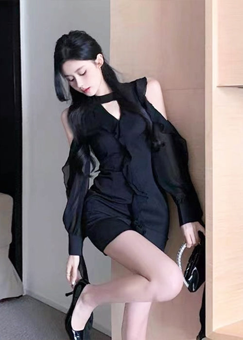 Y2K Dress Black Clothing